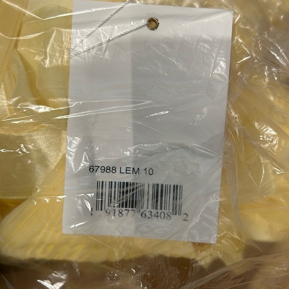 MAC DUGGAL 67988 NWT Yellow Chiffon Layered Cut Out Ballgown - Picture 7 of 7